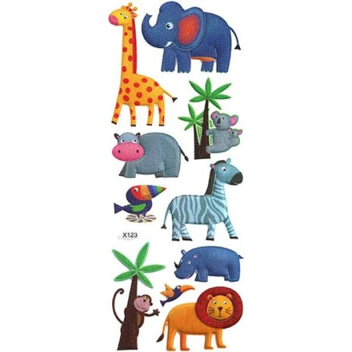 3D nálepky African animals v2 Titanum Craft-Fun Series