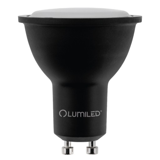 GU10 LED žiarovka 6W = 60W 580lm 6500K STUDENÁ ČIERNA 120° PREMIUM LUMILED