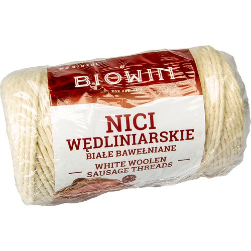 Biele bavlnené nite na pečenie