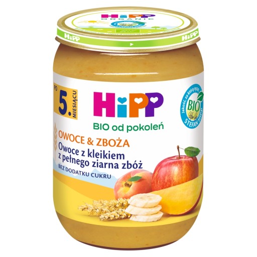 HiPP Ovocná kaša celozrnná, BIO, 190g