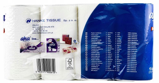 AHA Premium Extra jemný toaletný papier bez zápachu, 3 vrstvy, biely, 8 kotúčov