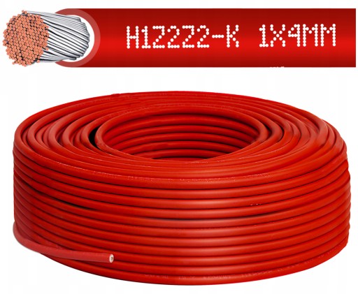 KÁBEL SOLÁRNY H1Z2Z2-K MC4 ČERVENÝ 4mm2
