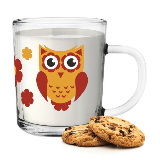Sklenené hrnčeky Glasmark poháre Tola 200ml Mix Owls 3 ks