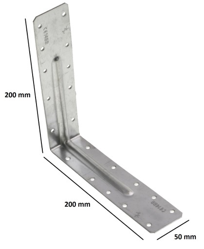 UHLOVÁ TYČ S RAZÍVNYM KONEKTOROM 200x200x50 mm