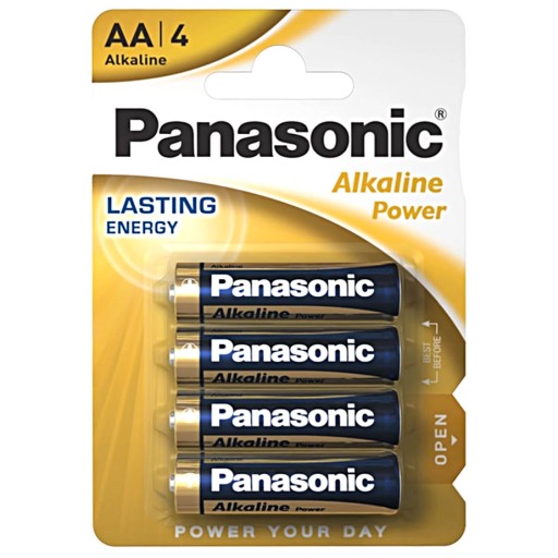 Batérie AA R6 x4 paličky – Panasonic – alkalické