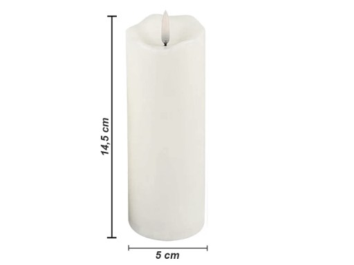 LED SVIEČKA NA AKUMULÁTOR, VEĽKÁ BIELE LAMPA