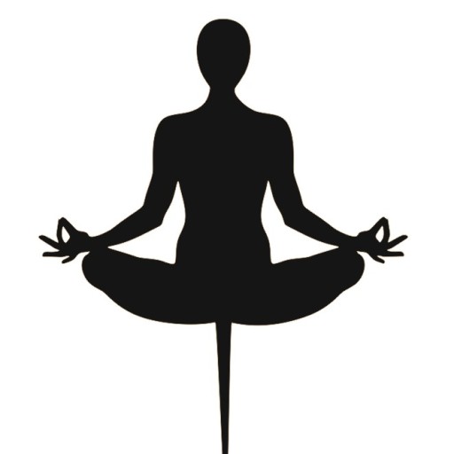 Meditácia Joga Lotosový kvet Pozícia na jogu Topper Black Plexi
