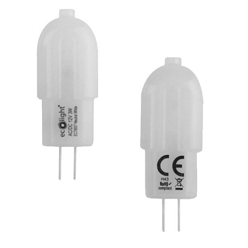 LED žiarovka G4 závit 3W 12V AC / DC Neutral White Pastille 270lm