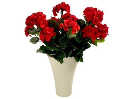 Umelé kvety Geranium na balkónovú terasu - biela