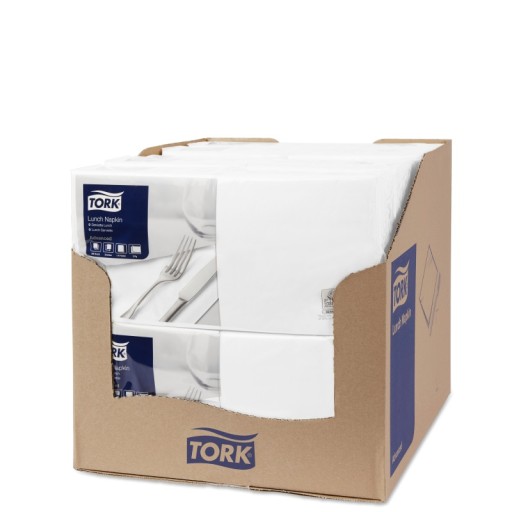 Tork 477149 - Obedové obrúsky, 2w, 1/4, biele