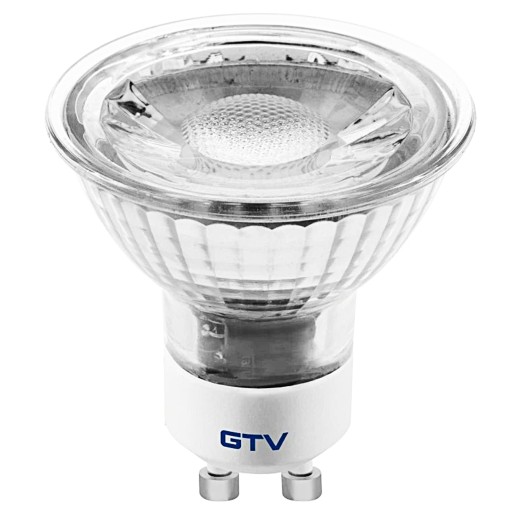 SMD GU10 LED žiarovka 5W 400lm 3000K AC 220-240V 45 stupňov SKLO 54mA GTV