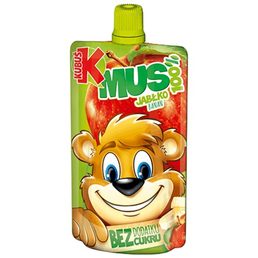 KUBUŚ jablkovo banánová ovocná pena 100g