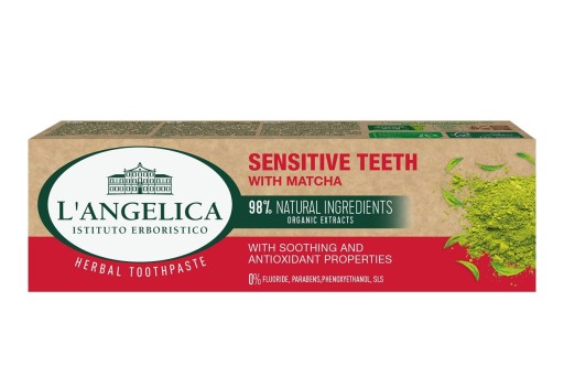 L'ANGELICA MATCHA ZUBNÁ PASTA CITLIVÉ ZUBY S MATCHA 75 ml