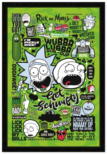 Originál plagátu Rick and Morty Citáty 61x91,5 cm