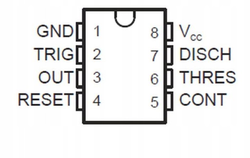NE555P PRESNÝ ČASOVAČ 10V DIP-8 ARDUINO
