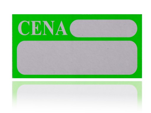 KARTÓNOVÉ ETIKETY ETIKETY CENA 4x8 CM 100KS
