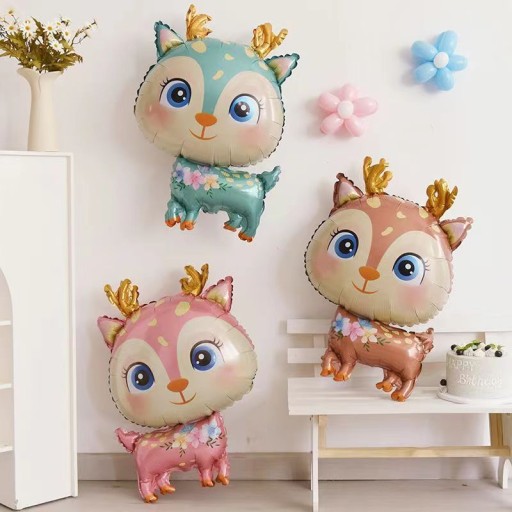 Fóliový balón DEER, hnedý, veľký