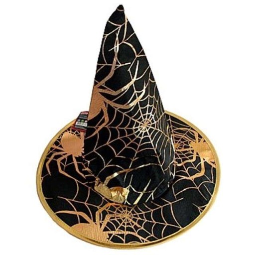detský klobúk WITCH so zlatou pavučinou