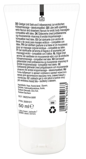 Šampanské gél s jahodou - Lick it 50 ml