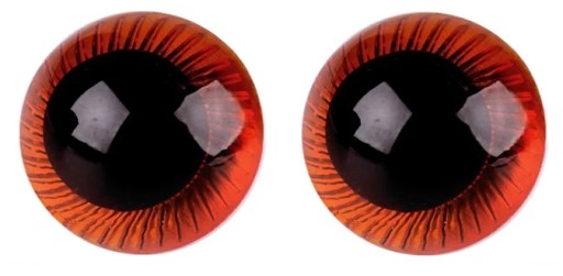 Oči pre hračky maskota 18 mm sukcinit - 1 pár