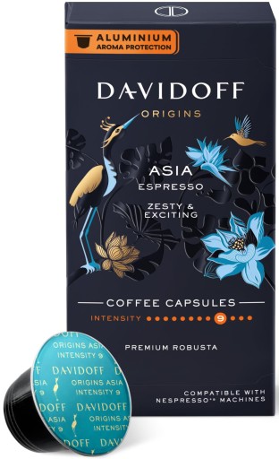Nespresso kapsule Davidoff Orgins Asia Espresso 10 ks