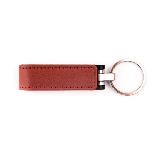 Kožená kľúčenka Pendrive Brown 4 GB dátumovka