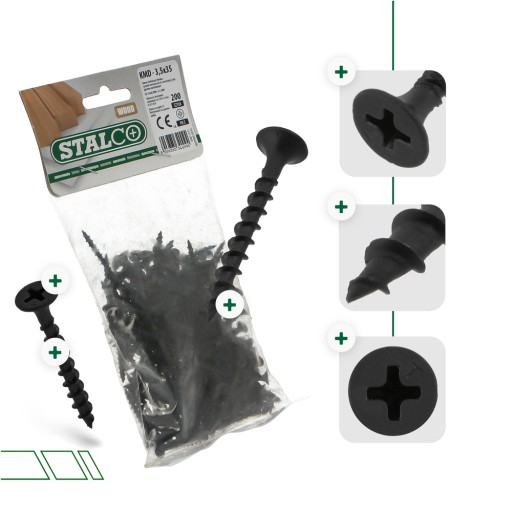 STALCO SKRUTKA DO DREVA 3,5X35 BLISTER 200 KS