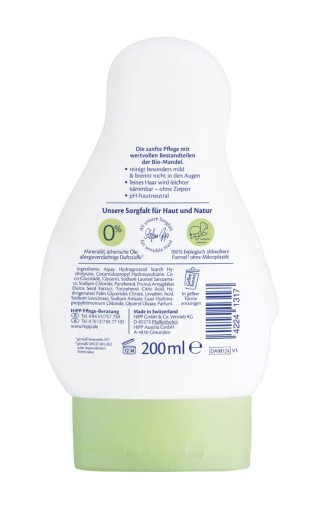 HIPP SHAMPOO DUSCHE šampón a sprchový gél FOKA 200ml Z NEMECKA