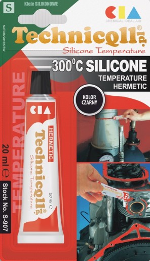VYSOKOTEPLOTNÝ SILIKÓN ČIERNY 20ML TECHNICQLL