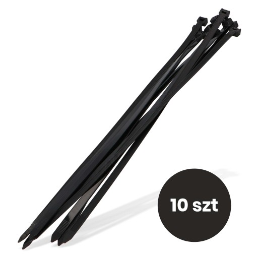 10x sťahovacie pásky Káblové pásky Zipsy 8,8 x 400 mm Silné UV sťahovacie pásky