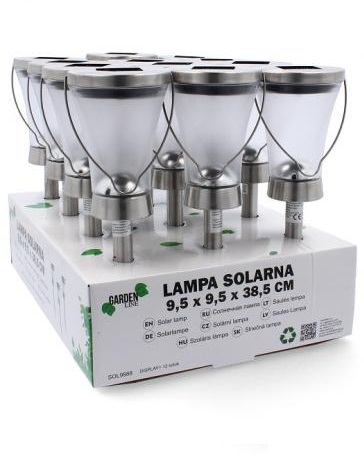 SLNEČNÁ LAMPA, NEREZOVÁ, ZÁVESNÁ, LED