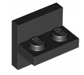 LEGO Bracket Plate 2x2 1x2 Black Black 10 dielikov 6250020 41682