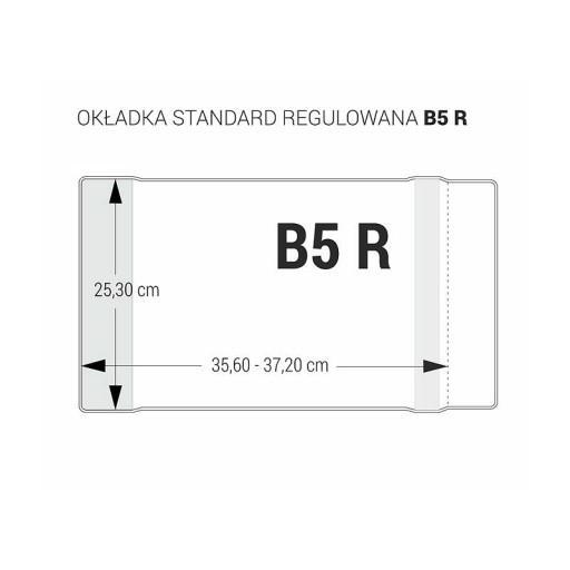 Kryt B5R nastaviteľný 25,3x35,6-37,2cm kryštál
