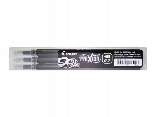 Náplne do pier PILOT FRIXION, 3 ks, čierne