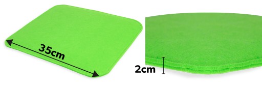 VANKÚŠ NA STOLIČKU 35x35 Z DEKORATÍVNEHO Štvorcového PLSTIČE, ZELENÁ