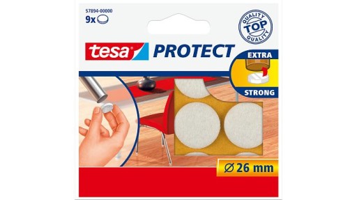TESA Okrúhle plstené podložky biele 9 KS! 26 mm