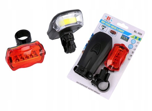 OSVETLENIE NA BICYKEL COB LED 5W PREDNÉ ZADNÉ SVETLÁ