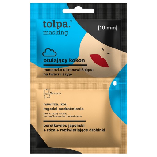 TOŁPA Hydratačná maska na tvár a krk, upokojujúca podráždenia 2x5ml