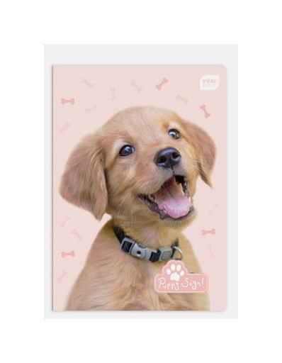 Štvorcový zápisník A5 so 16 stranami Mix Puppy Sign