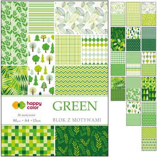 Kreatívny blok Happy Color s motívmi Green A4