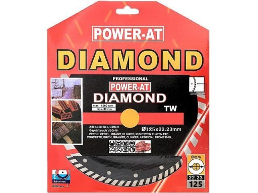 Diamantový TURBO kotúč na rezanie betónových kociek 125 x 22