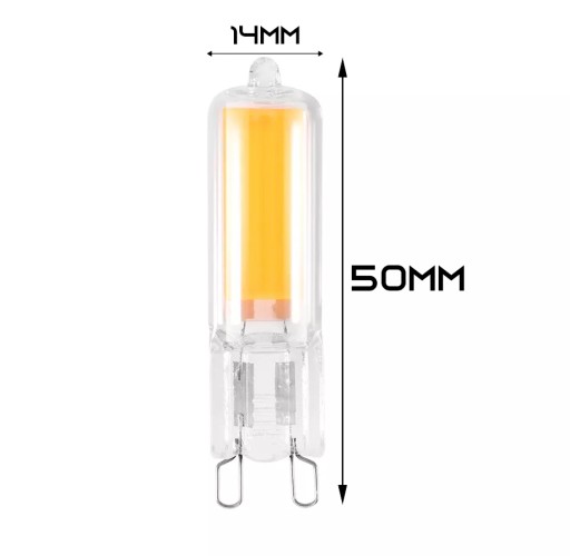 G9 LED žiarovka 3W 330lm studená biela COB 3W=25W NEBLIKÁ
