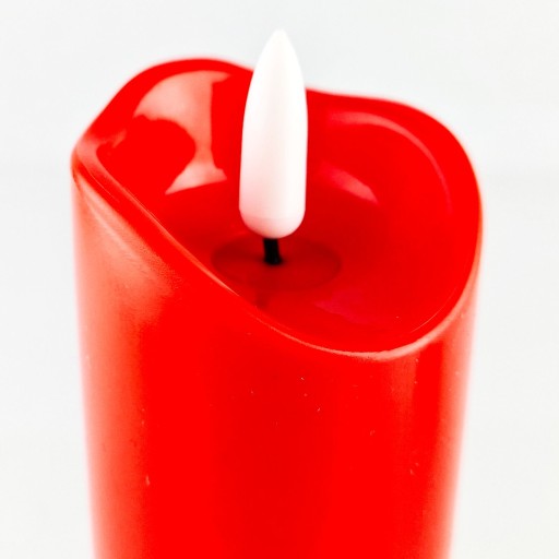 Imitácia červenej sviečky, 12,5 cm LED vložka