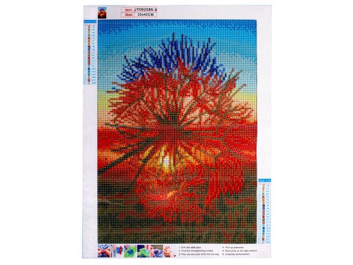 Diamantová vyšívacia mozaika s púpavou 40x30cm 5D