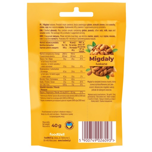 Bakalland Mandle lúpané 40 g