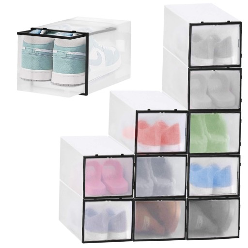 BOX ORGANIZÁTOR NÁDOB NA OBUV SO ZÁSUVKOU NA ŠATNÍK 20,5x28x20cm