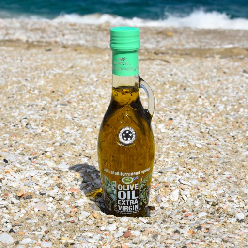 KORVEL Grécky extra panenský olivový olej, 250 ml s bylinkami