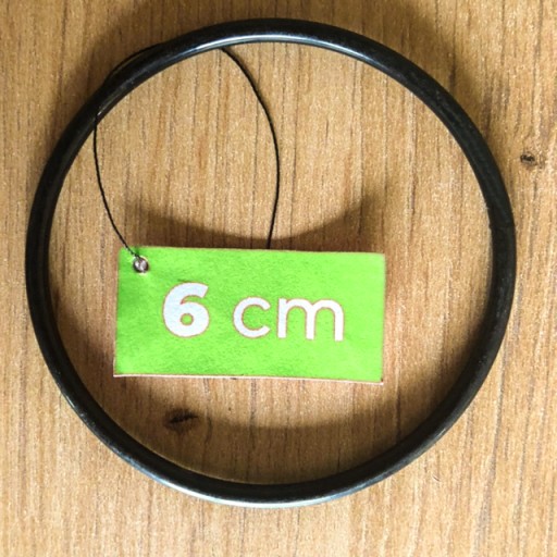 ČIERNA kruhová obruč pre lapače snov a makramé 6 cm