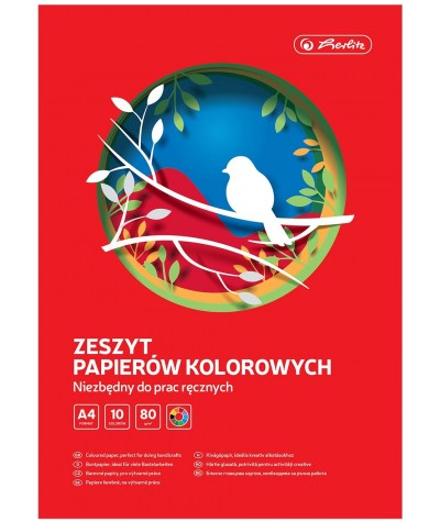 Farebný samolepiaci papier A4 Herlitz 10 listov