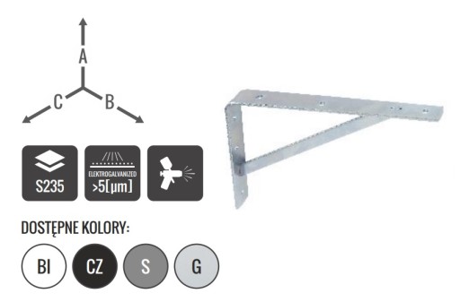 Zosilnená konzola 200x300 biela [